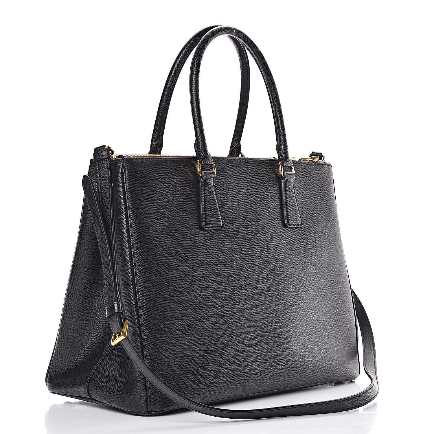 Prada Saffiano Large Galleria Double Zip Tote Black 3 of 10