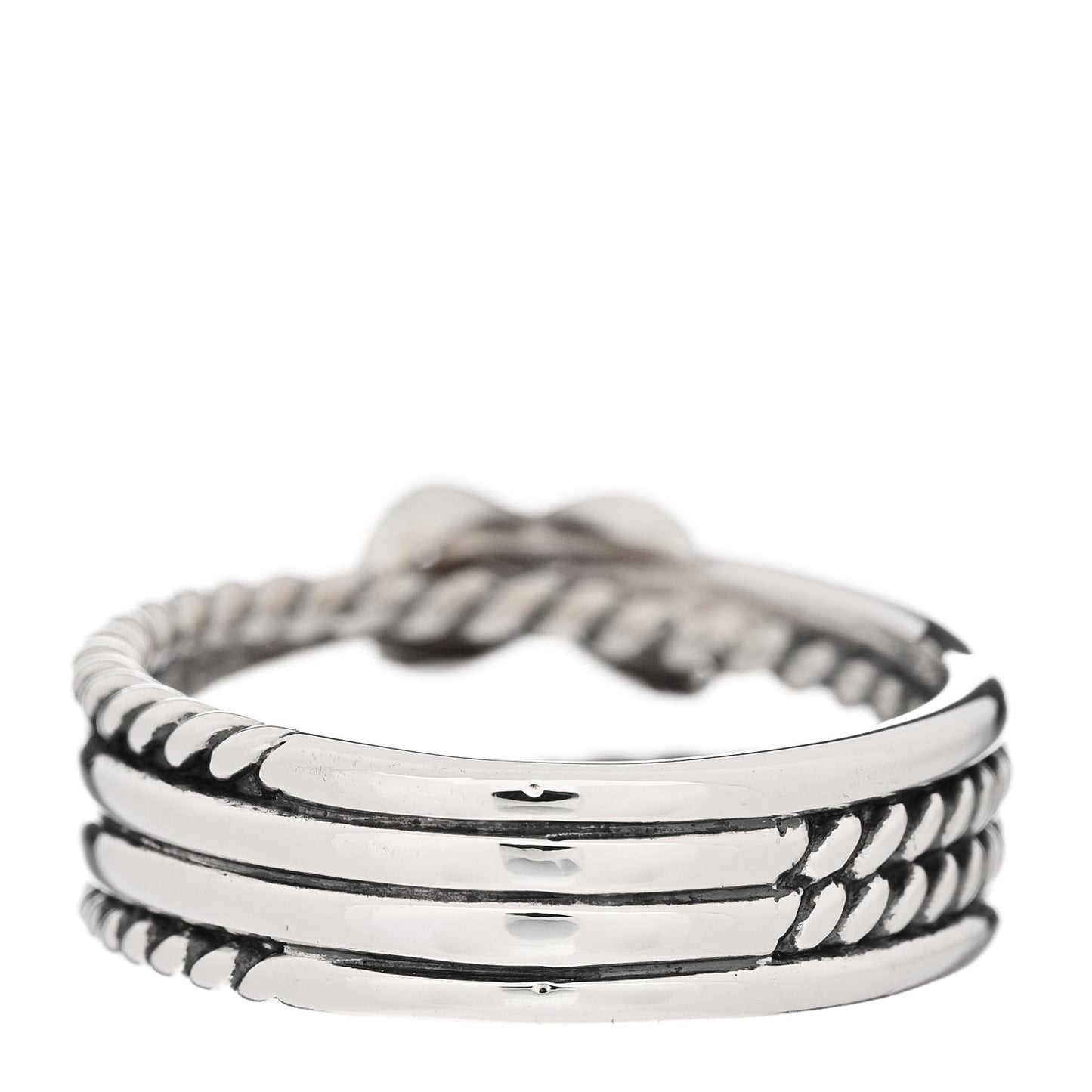 Sterling Silver Diamond X Crossover Ring 50 5.5