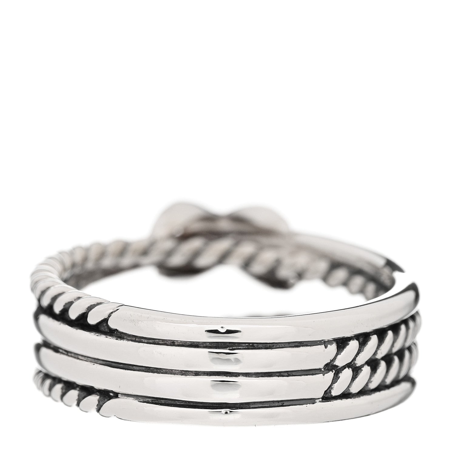 David Yurman Sterling Silver Diamond X Crossover Ring 50 5.5 3 of 5