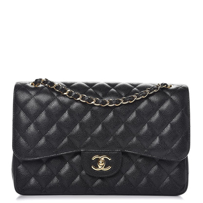 Chanel Caviar Quilted Jumbo Double Flap Black 1 of 9