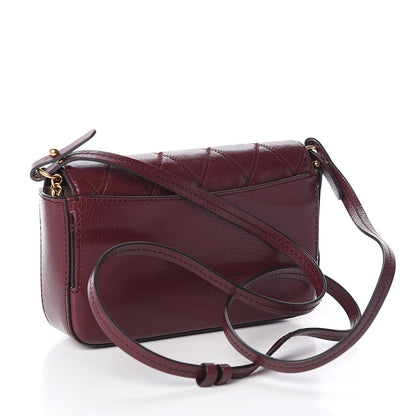 Givenchy Goatskin Quilted GV3 Mini Pocket Convertible Bag Aubergine 2 of 7