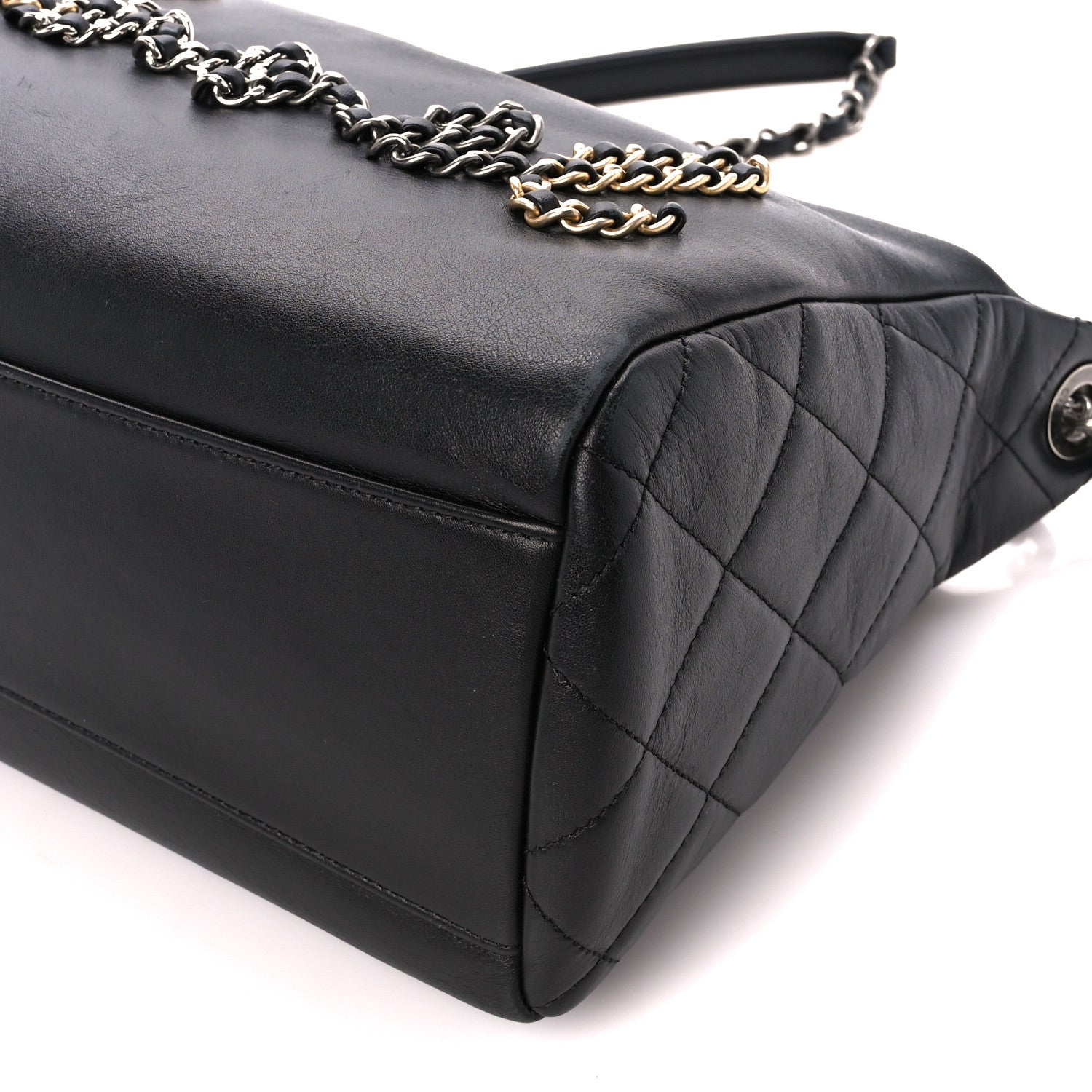 Chanel Calfskin Chain 20s Signature Hobo Black 10 of 12