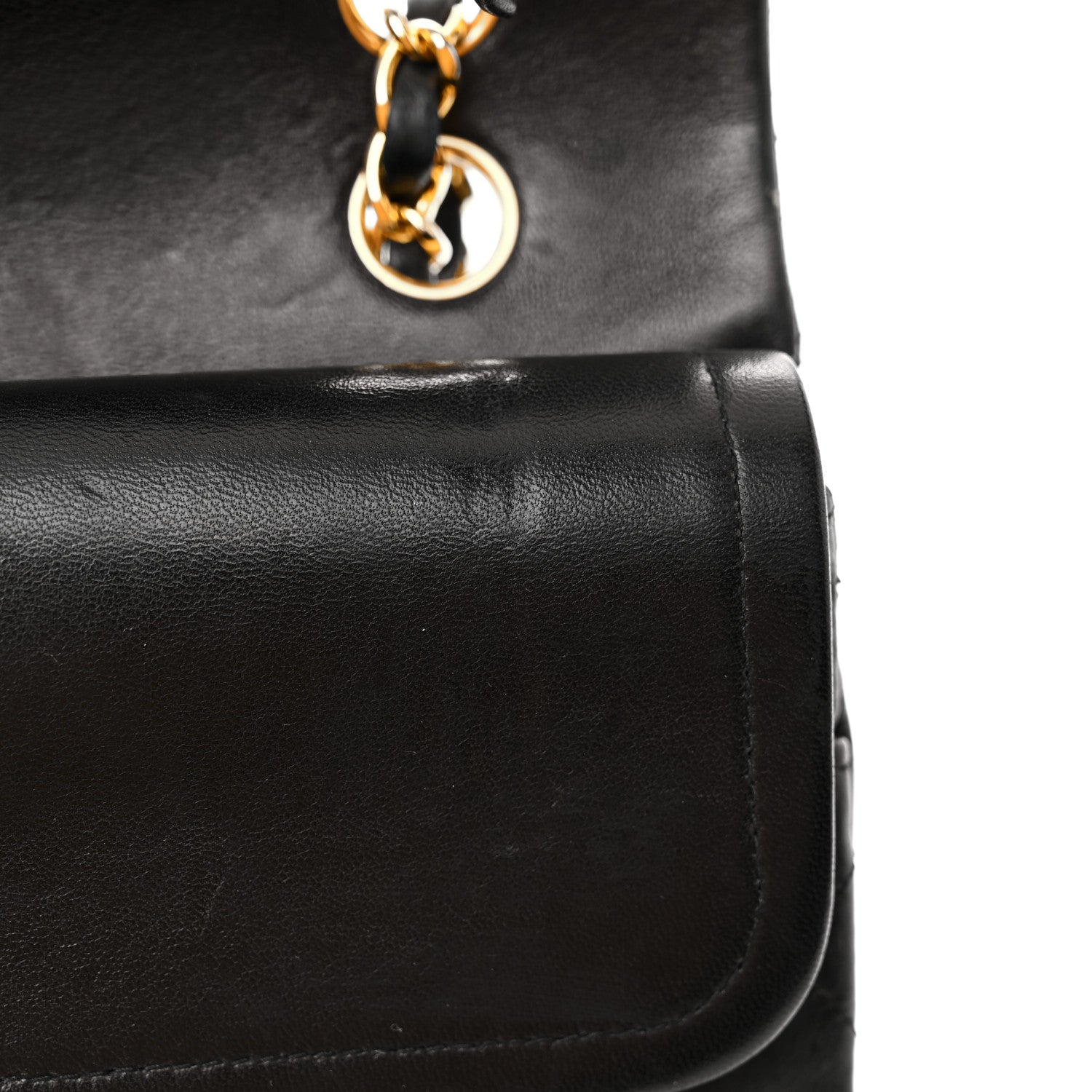 Chanel Lambskin Quilted Medium Double Flap Black 17 of 22