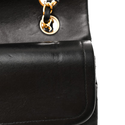 Chanel Lambskin Quilted Medium Double Flap Black 17 of 22
