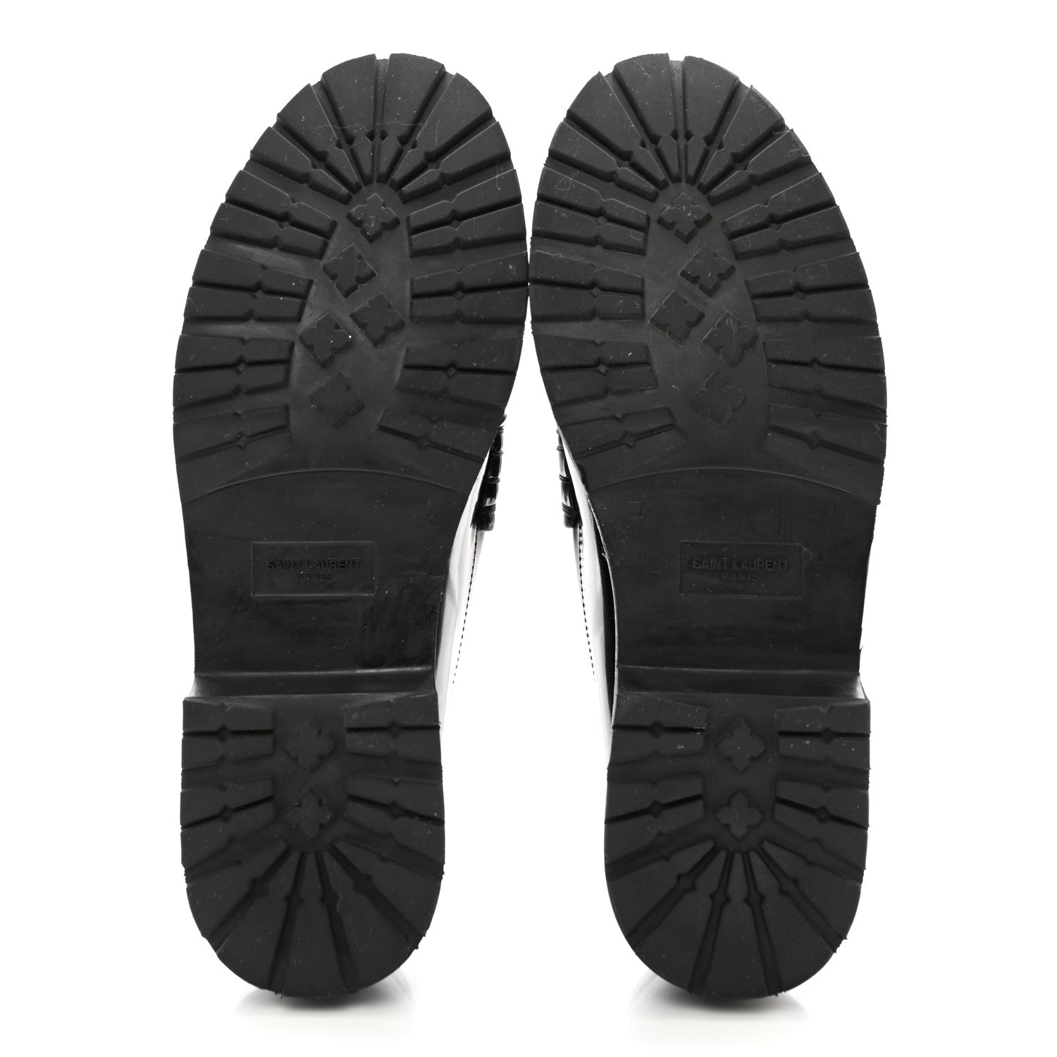 Saint Laurent Glazed Calfskin Chunky Le Loafer Penny Slippers 37.5 Black 5 of 8