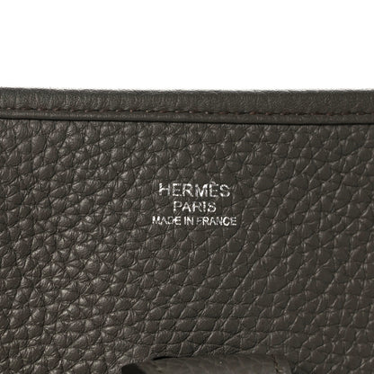 Hermes Taurillon Clemence Evelyne III GM Vert Olive 6 of 8