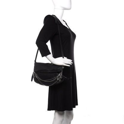 Jimmy Choo Lambskin Small Biker Hobo Black 2 of 11