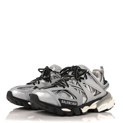 Balenciaga Mesh Nylon Womens Track Sneakers 36 Silver 3 of 7