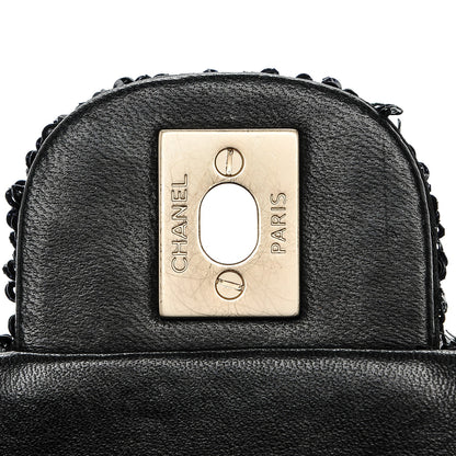 Chanel Sequin Embroidered Medium Flap Bag Black 6 of 7