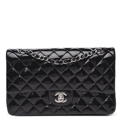 Chanel Patent Quilted Medium Double Flap Black 1 of 13