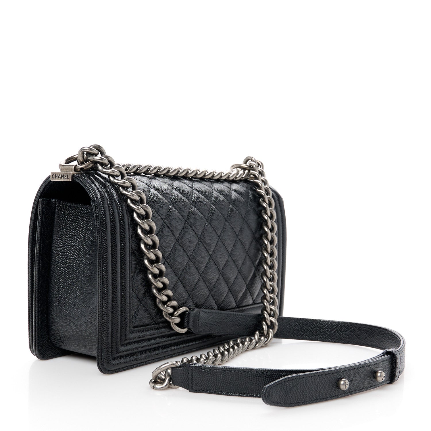 Chanel Caviar Quilted Medium Boy Flap Black 3 of 11