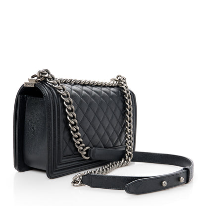 Chanel Caviar Quilted Medium Boy Flap Black 3 of 11
