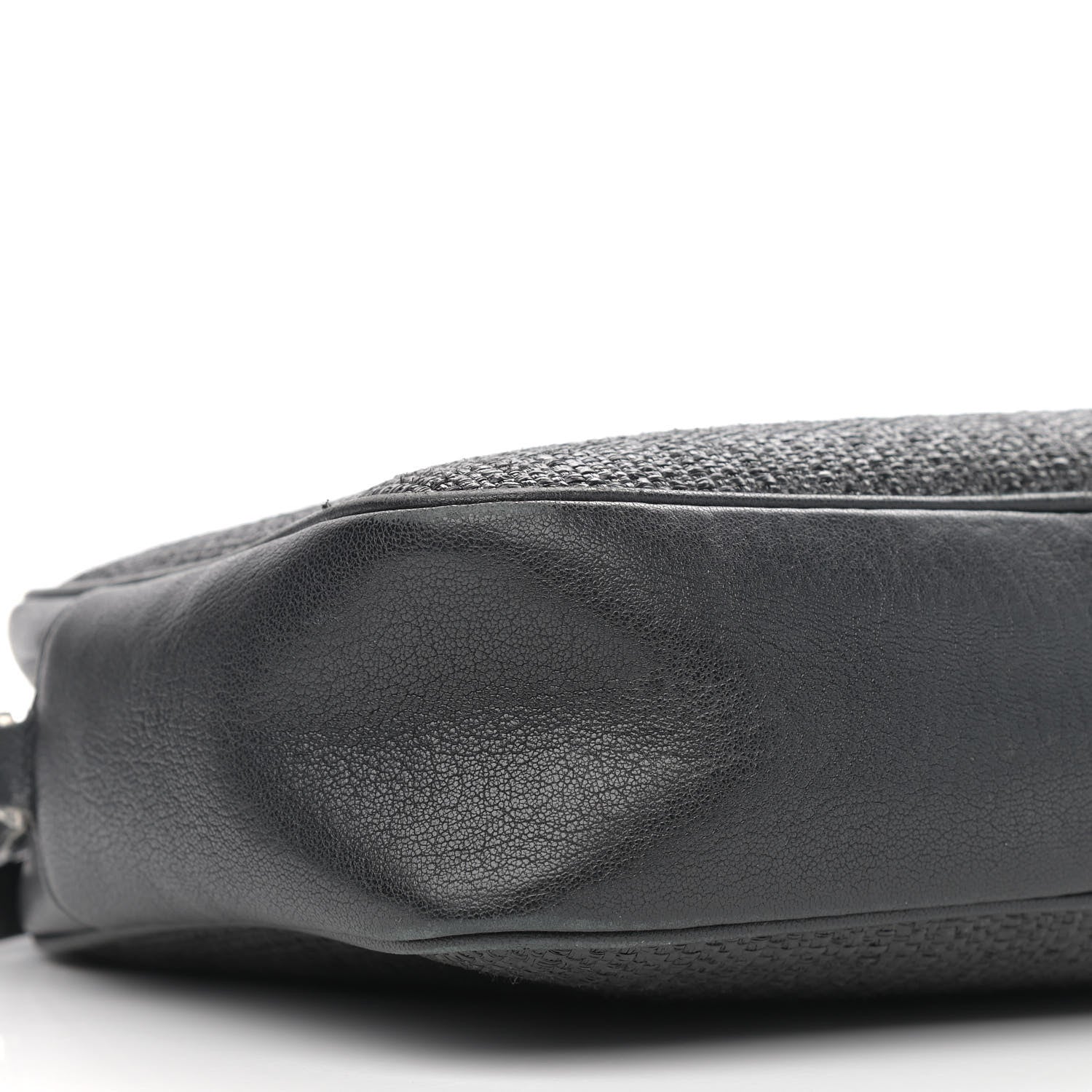 Saint Laurent Raffia Canvas Monogram Lou Camera Bag Black 8 of 11