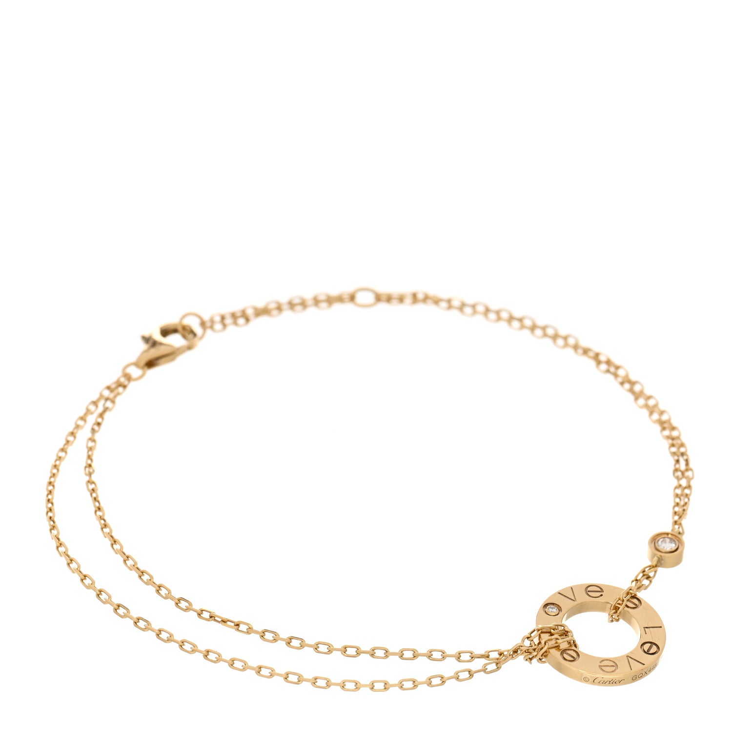 Cartier 18K Yellow Gold Diamond Love Bracelet 1 of 3