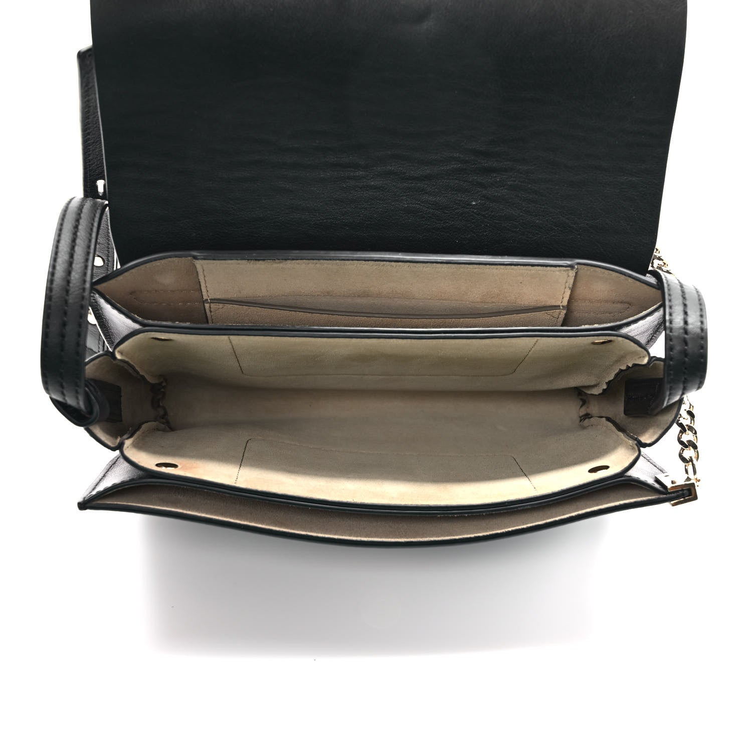 Chloe Suede Calfskin Small Faye Shoulder Bag Black 5 of 8