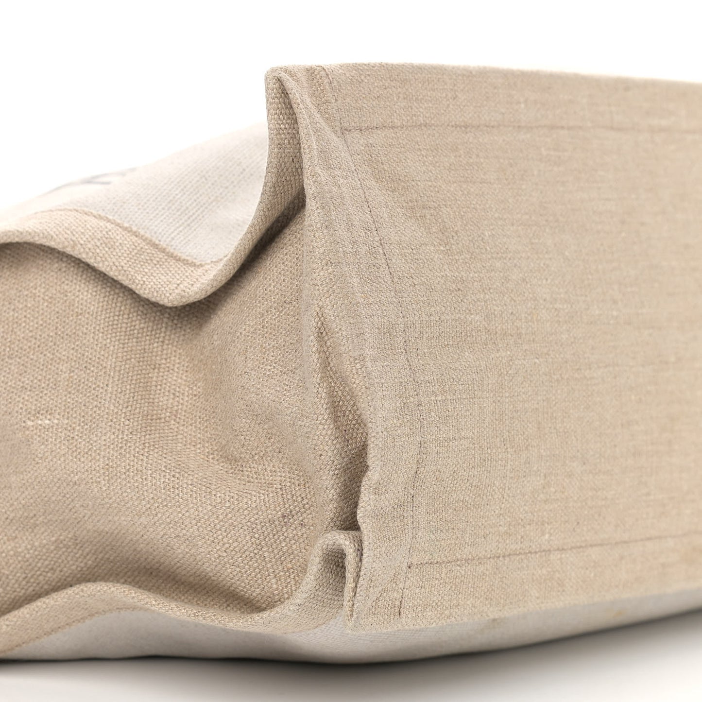 Linen Calfskin Rive Gauche Tote Optic White