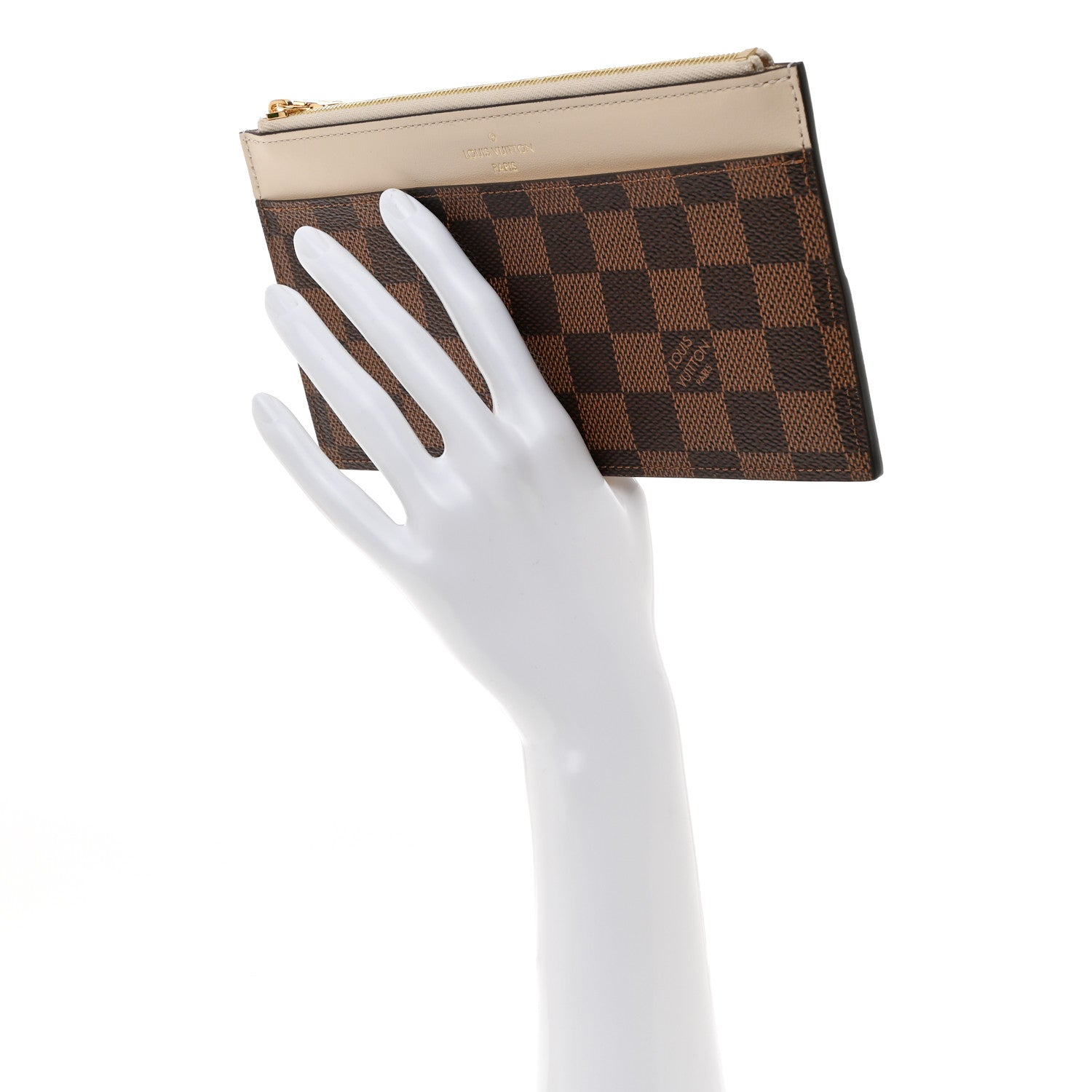 Louis Vuitton Damier Ebene Slim Purse Cream 2 of 7