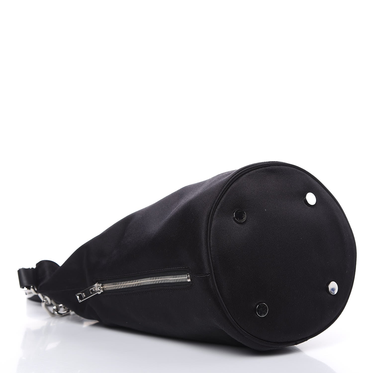 Alexander Wang Satin Attica Chain Bucket Bag Black 5 of 9