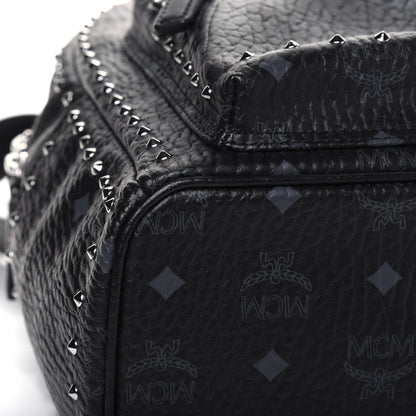 MCM Visetos Studded Small Stark Backpack Black 8 of 12