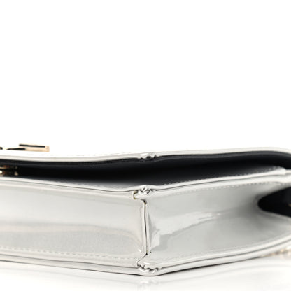 Christian Dior Patent Micro-Cannage Diorama Wallet on Chain Pouch White 6 of 8