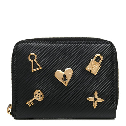Louis Vuitton Epi Love Lock Zippy Coin Purse Black 1 of 7
