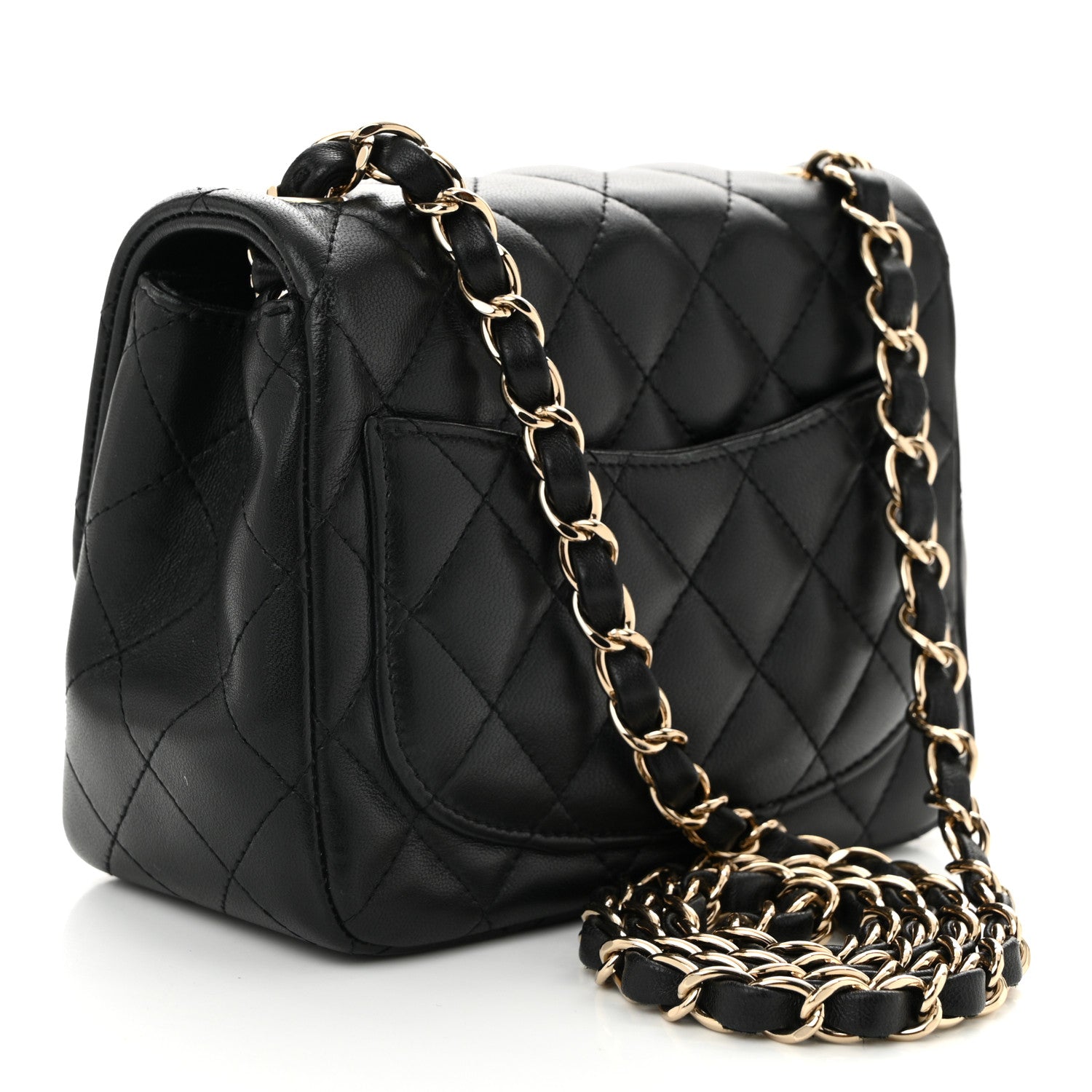 Chanel Lambskin Quilted Mini Square Flap Black 3 of 11