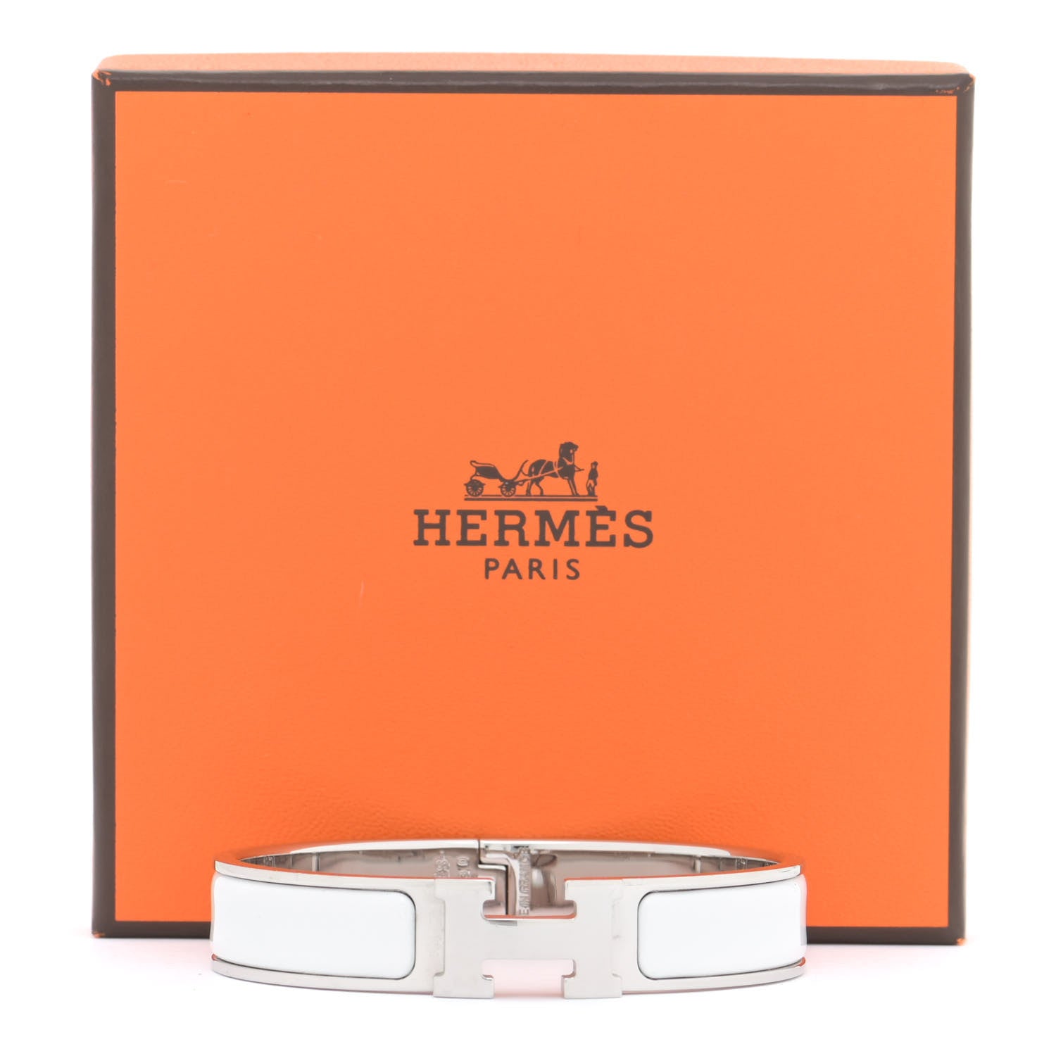 Hermes Enamel Narrow Clic Clac H Bracelet PM White 6 of 6