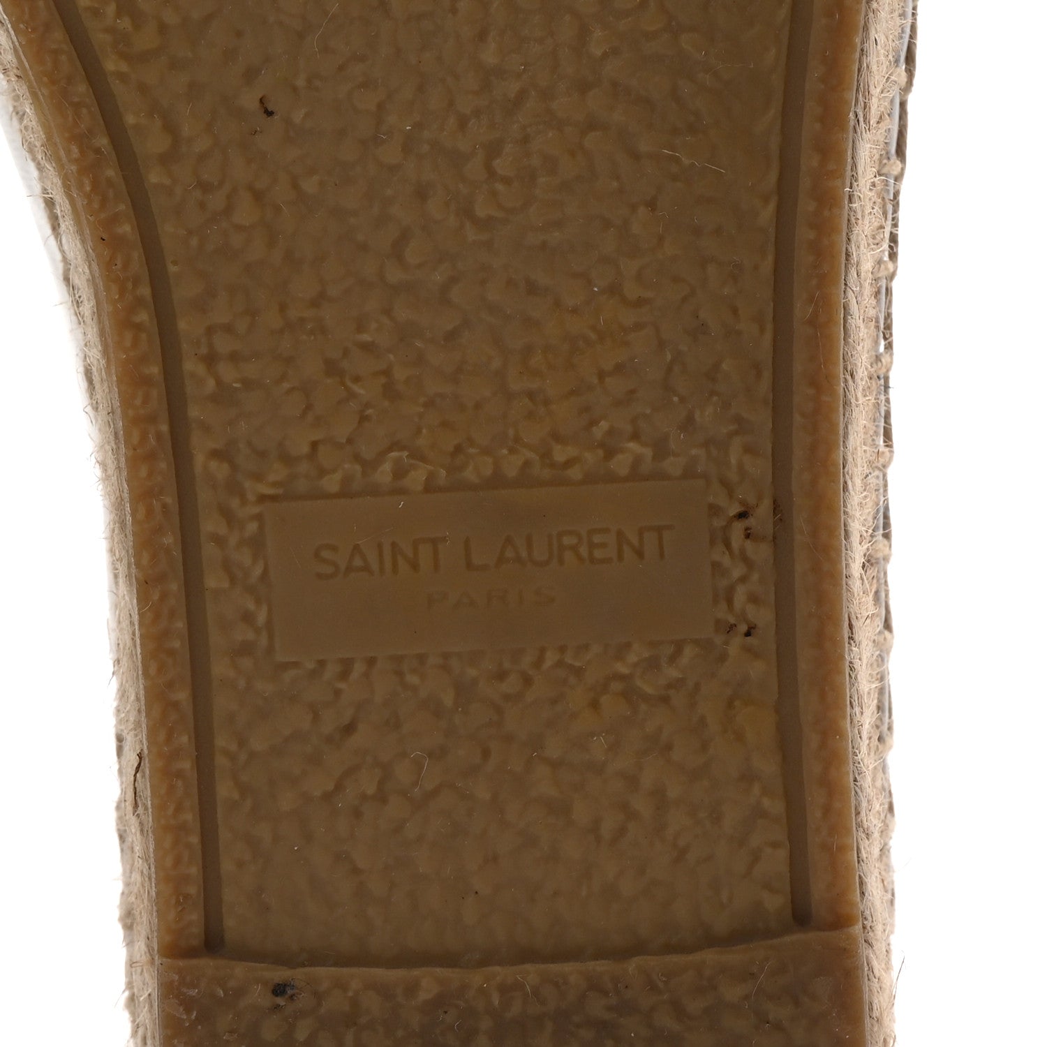 Saint Laurent Lambskin Monogram Espadrilles 36.5 White 7 of 10