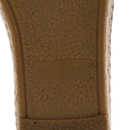 Saint Laurent Lambskin Monogram Espadrilles 36.5 White 7 of 10