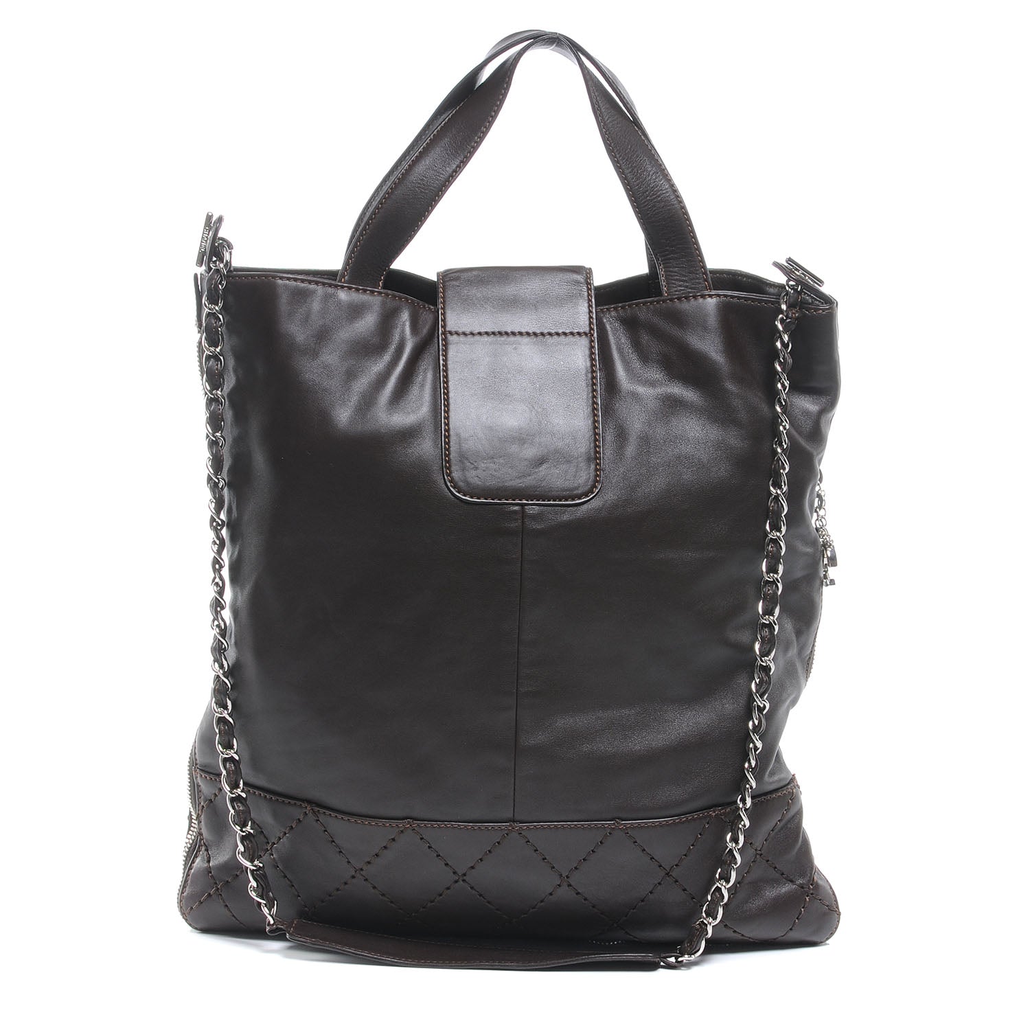 Chanel Calfskin Expandable Large Messenger Brown 3 of 7