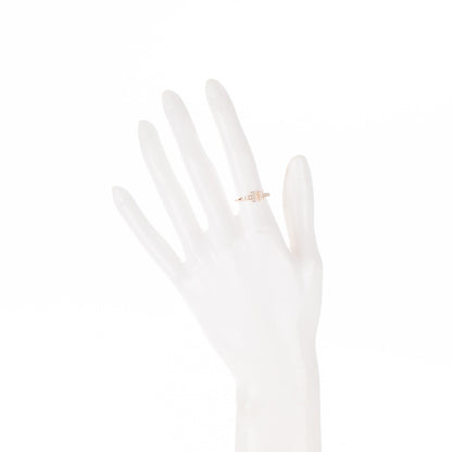 Tiffany 18K Rose Gold Diamond T Wire Ring 52 6 2 of 4