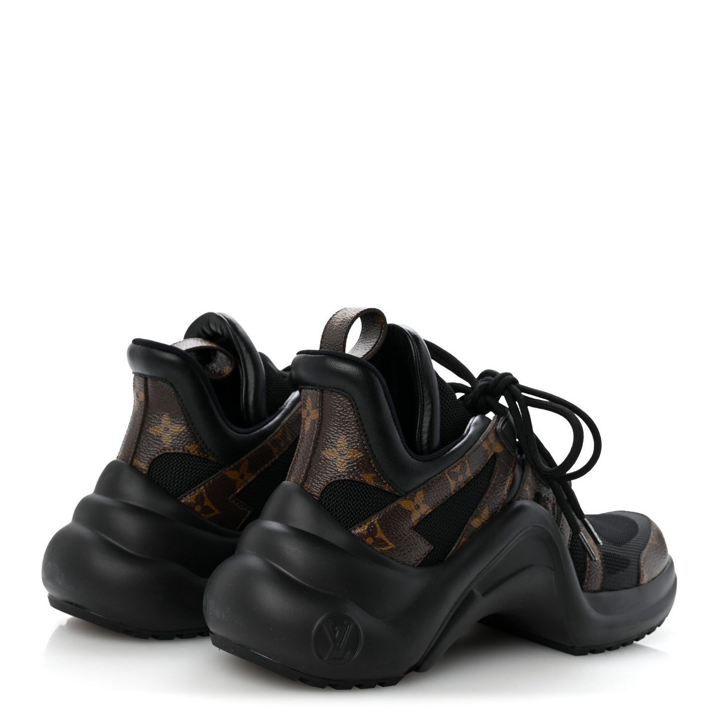 Calfskin Patent Monogram LV Archlight Sneakers 38.5 Black