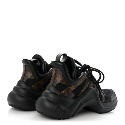 Louis Vuitton Calfskin Patent Monogram LV Archlight Sneakers 38.5 Black 5 of 9