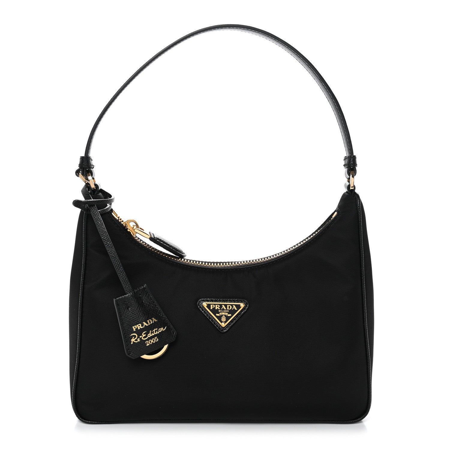 Prada Tessuto Nylon Saffiano Mini Re-Edition 2005 Bag Black 1 of 10
