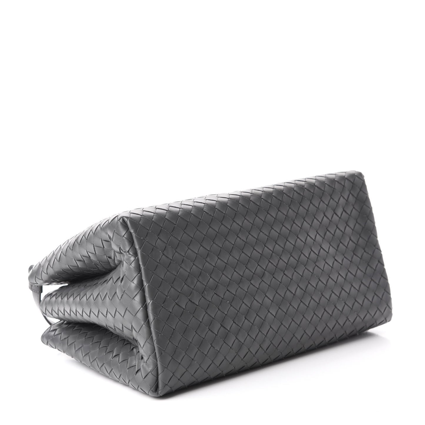 Light Calf Intrecciato Small Roma Light Grey