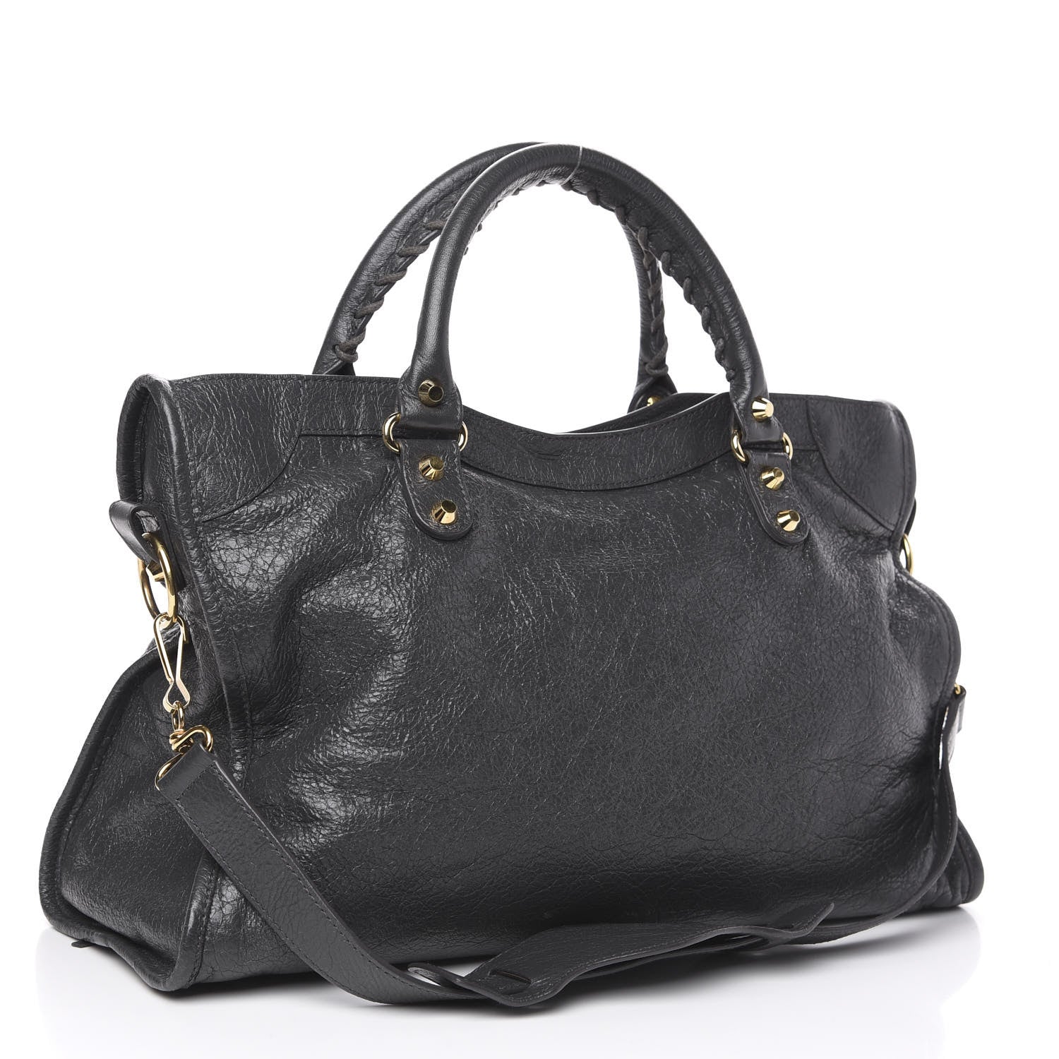 Balenciaga Agneau Classic Gold Hardware City Gris Fossile Anthracite 2 of 9