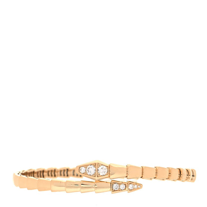 Bulgari 18K Yellow Gold Diamond Serpenti Viper Bracelet M 1 of 5