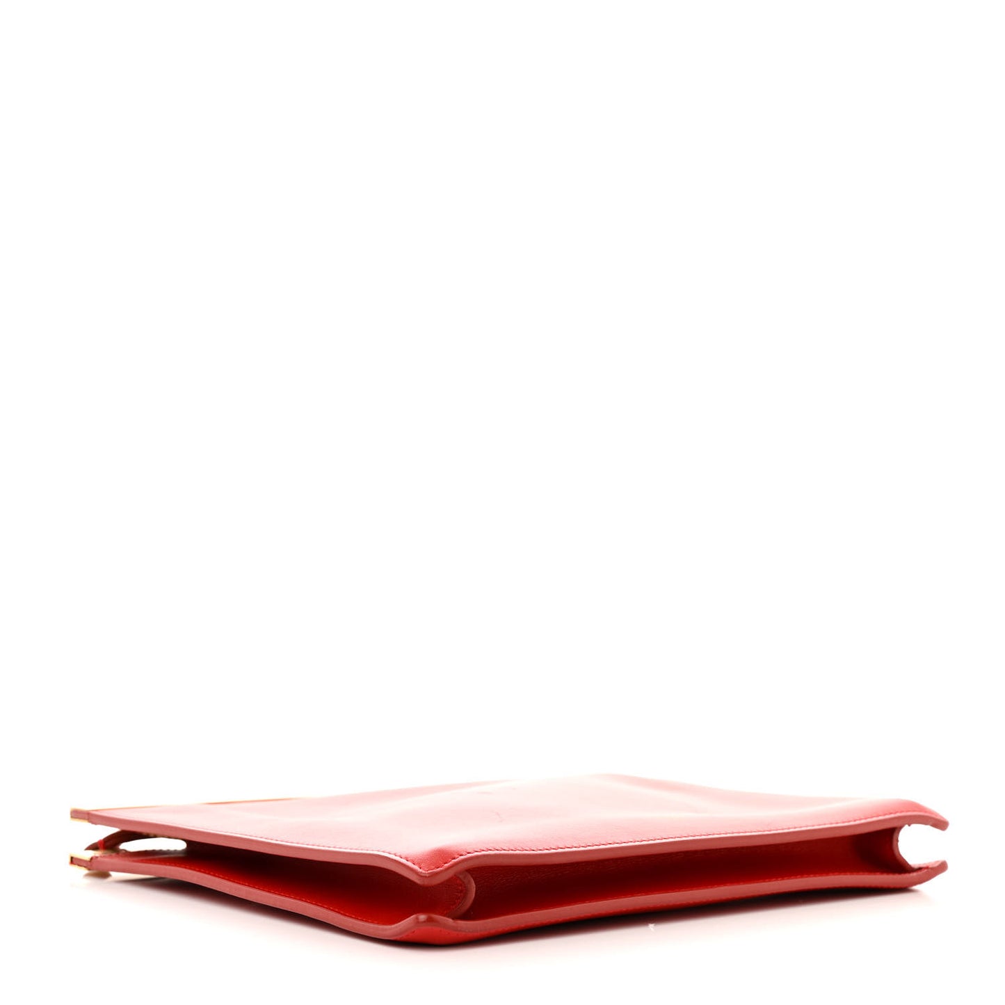 Smooth Calfskin Mini Clasp Bag Red