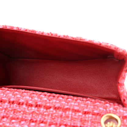 Chanel Tweed Quilted Mini 2.55 Reissue Flap Red Ecru Black 5 of 14