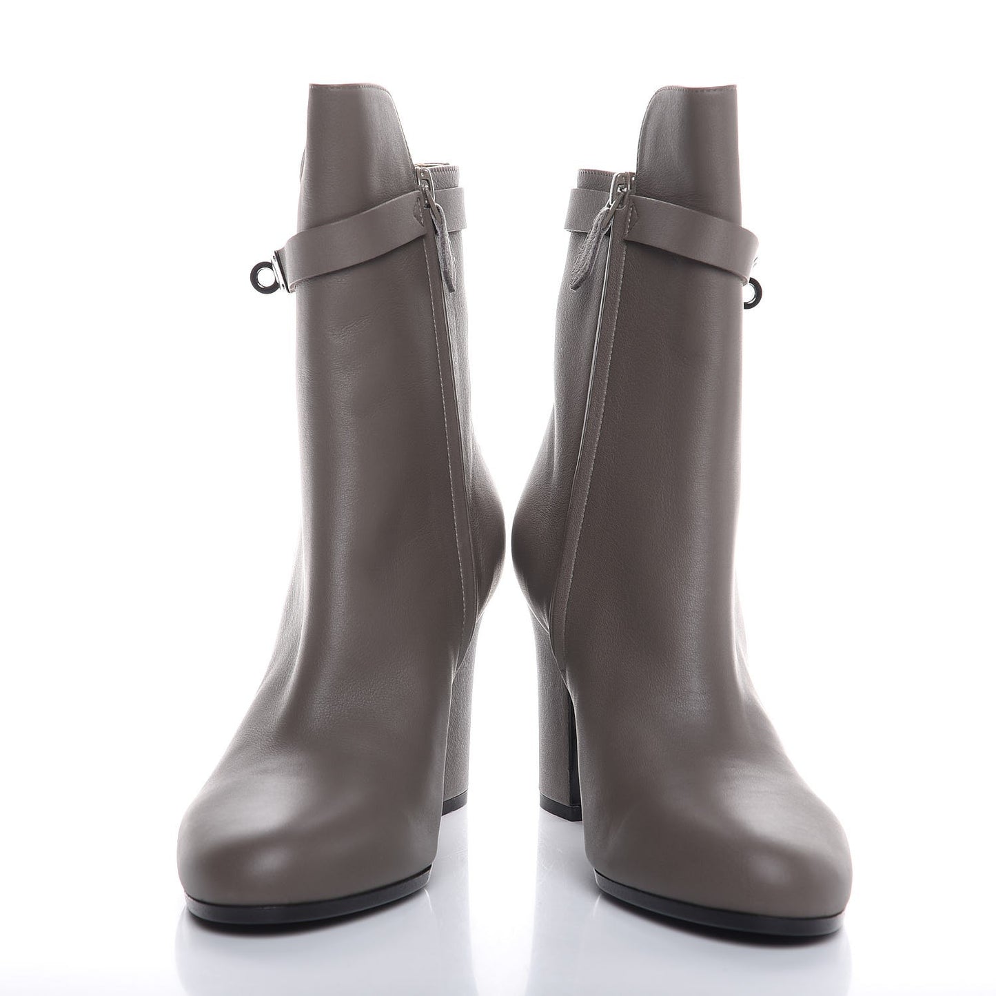 Calfskin Joueuse Ankle Boots 38.5 Etain