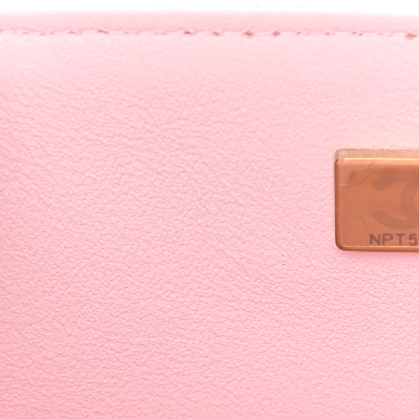Lambskin Quilted Mini Top Handle Rectangular Flap Light Pink