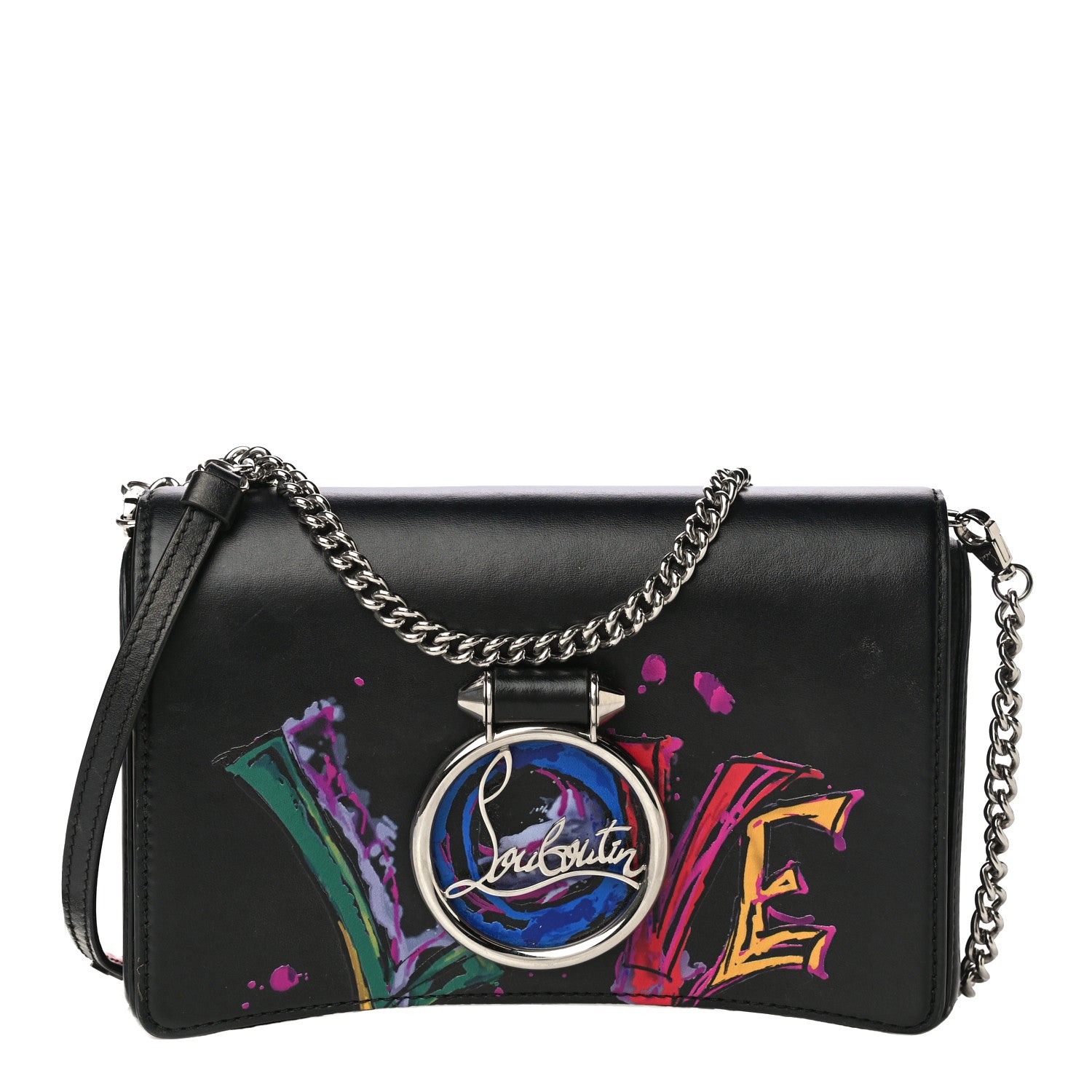 Christian Louboutin Calfskin Love RubyLou Clutch Black 1 of 14