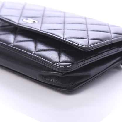 Chanel Lambskin Quilted Wallet On Chain WOC Black 7 of 11