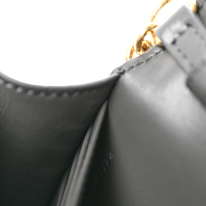 Celine Shiny Calfskin Triomphe Margo Wallet on Chain Anthracite 8 of 14