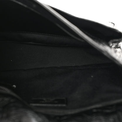 Saint Laurent Crinkled Calfskin Matelasse Monogram Medium Niki Chain Satchel Black 5 of 10