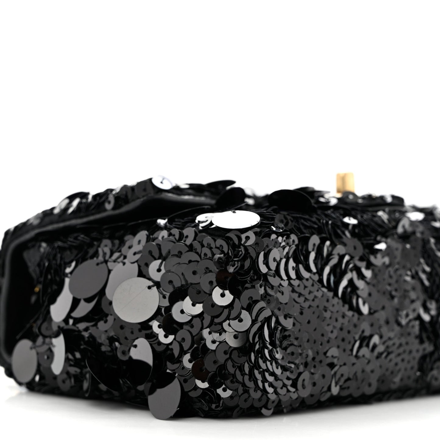 Sequin Mini Rectangular Flap Black