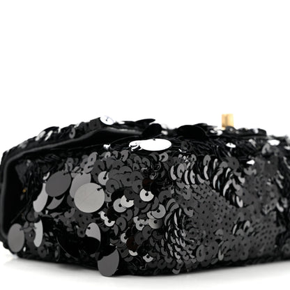 Chanel Sequin Mini Rectangular Flap Black 8 of 10