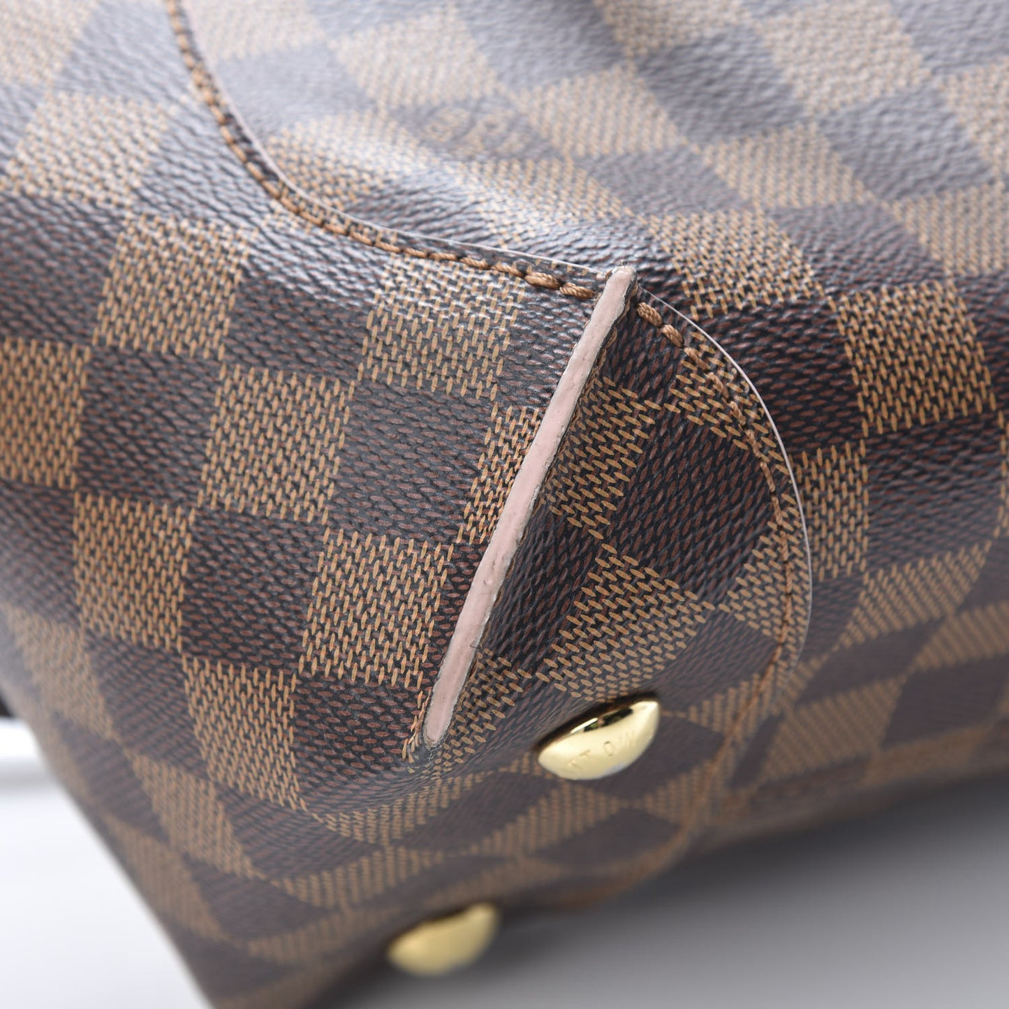 Damier Ebene Caissa Tote PM Rose Ballerine