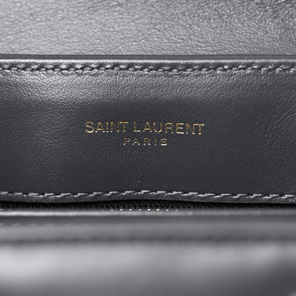 Saint Laurent Calfskin Y Quilted Monogram Toy Loulou Crossbody Bag Storm 6 of 10