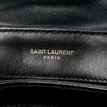Saint Laurent Calfskin Y Quilted Monogram Toy Loulou Crossbody Bag Black 6 of 11